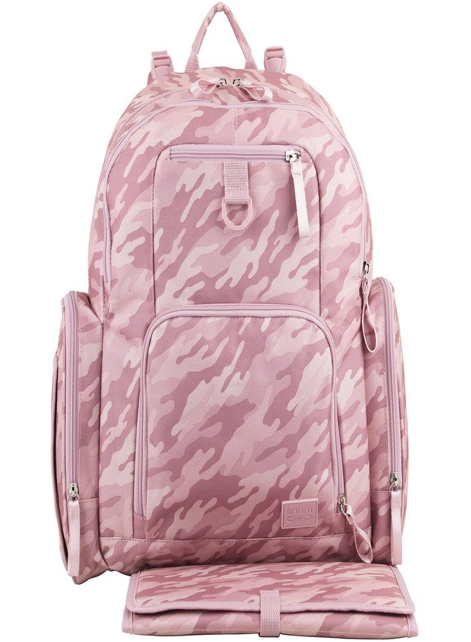 BODHI Baby Portable Diaper Changing Pad Diaper Changer Travel Bag, Changing Mat, Baby Changing Station, Infant Gift, Pink Camo - Image 1